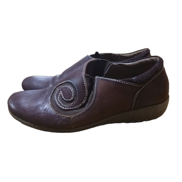 L' Artiste Spring Step Comfort Burgundy Brown Leather Slip On Casual Sho… - Picture 6 of 12